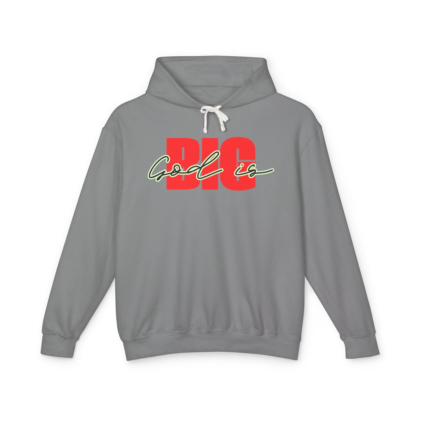 God Is Big Red/Black - Lightweight Hooded Sweatshirt
