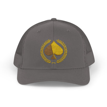 Unisex Gold Ace Snapback Trucker Cap - Embroidered