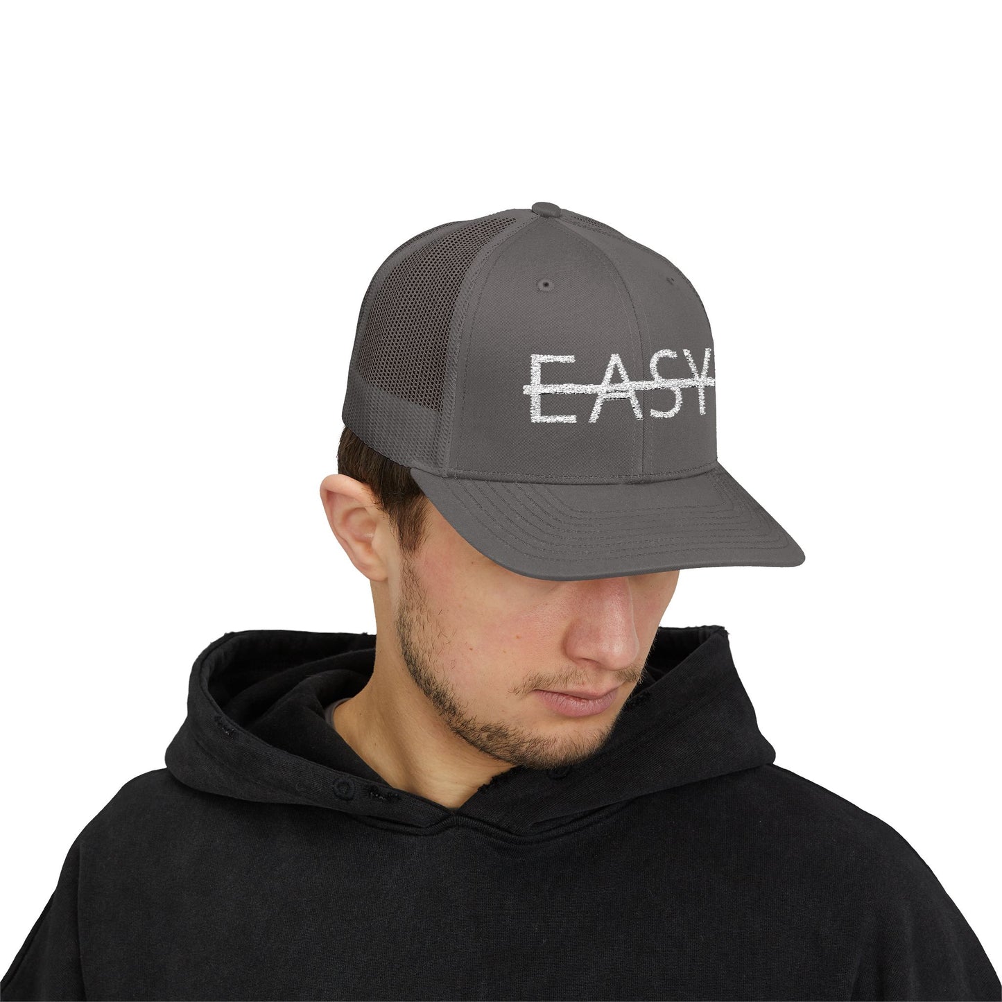 Unisex Not Easy Snapback Trucker Cap - Embroidered
