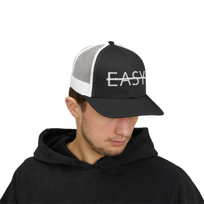 Unisex Not Easy Snapback Trucker Cap - Embroidered