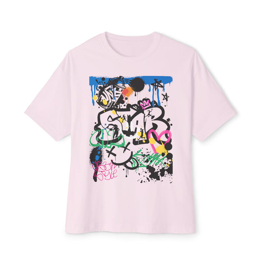 Graffiti Womens B Ball Tee – Oversized Box Graphic T-Shirt