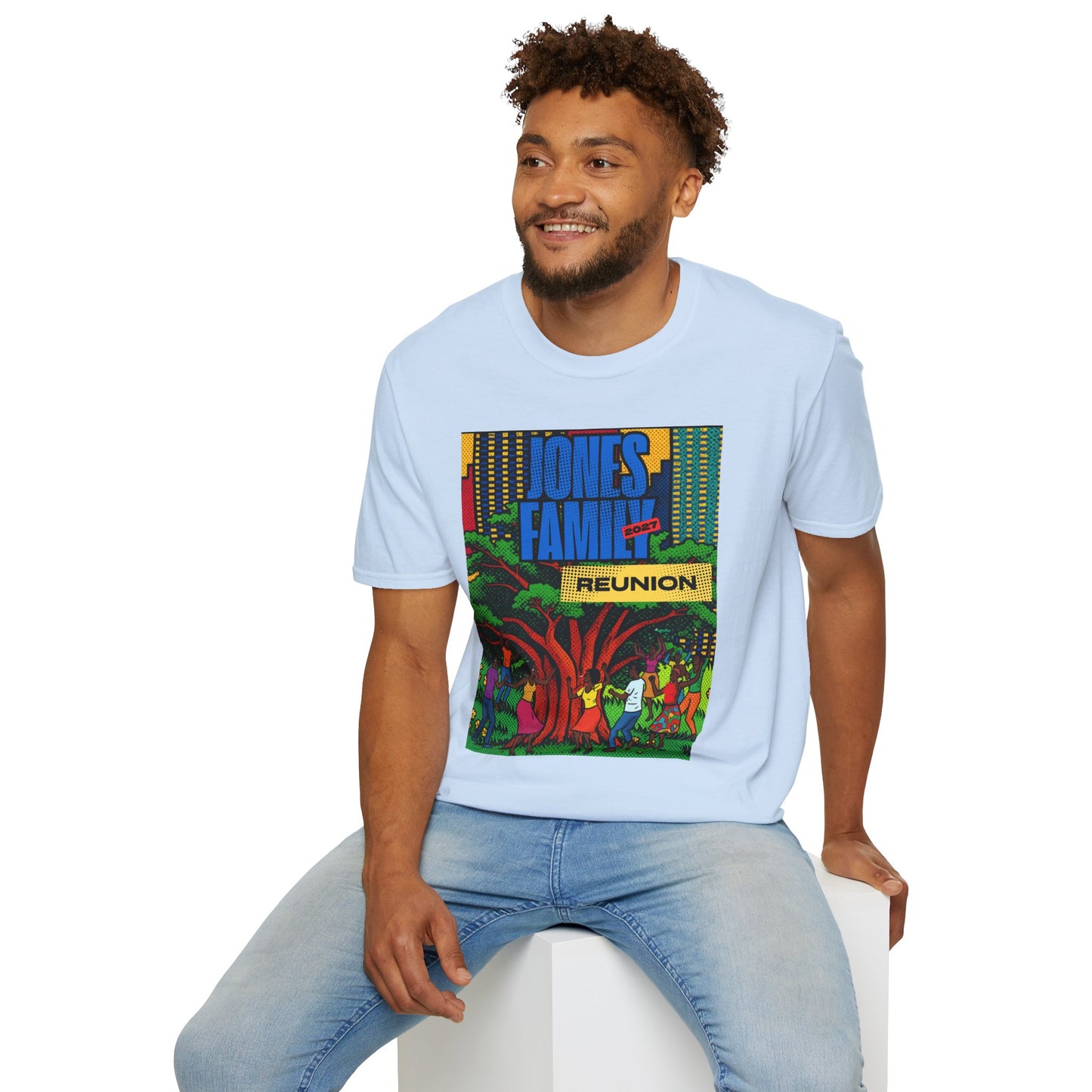 Jones Tree Dancing FR Tee — Unisex Softstyle T-Shirt $16.47-$20.80