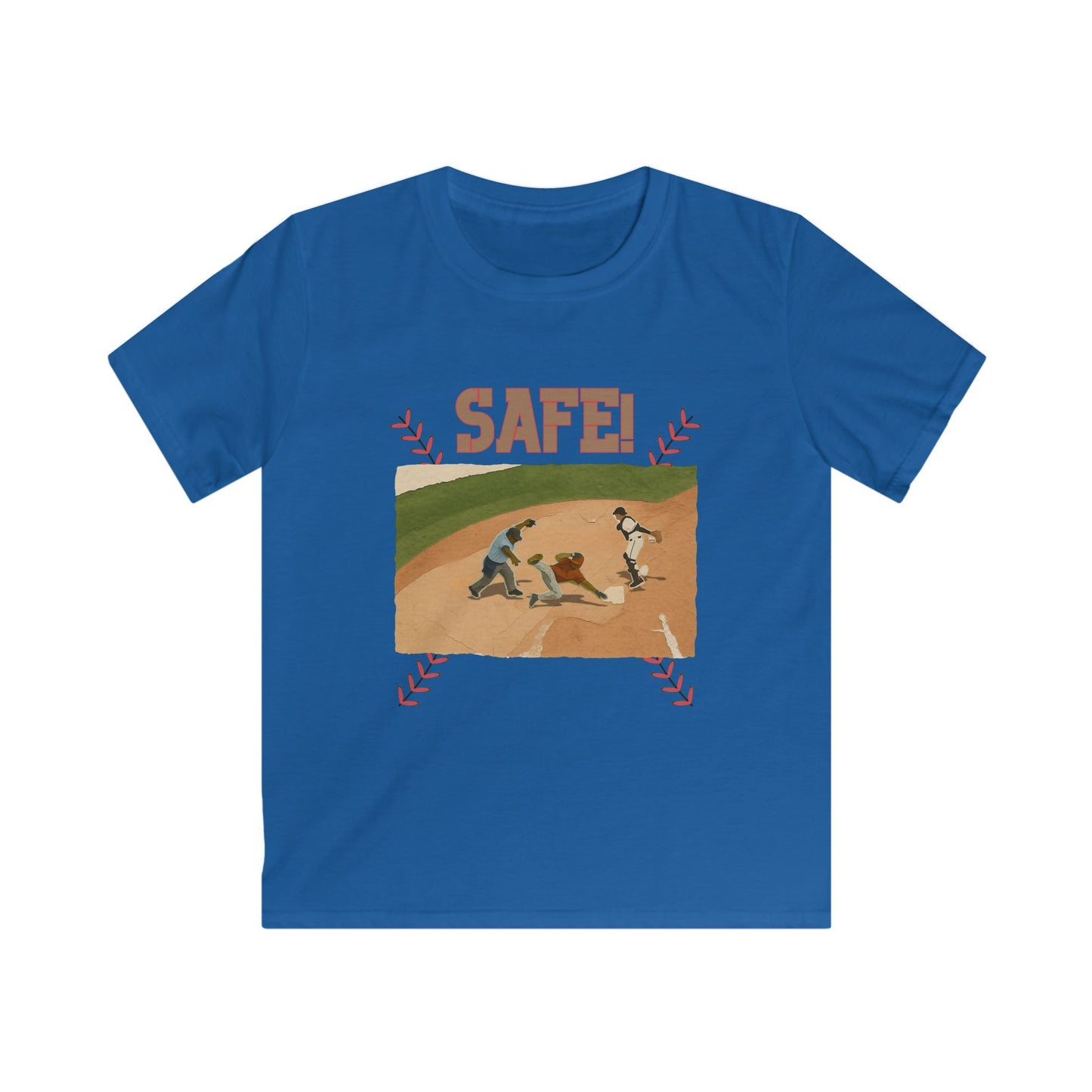 Kids Baseball 'Safe!' Tee — Vintage Diamond Play Graphic