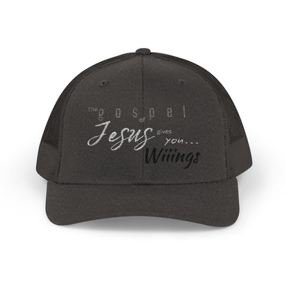 Unisex The Gospel of Jesus Gives... Snapback Trucker Cap - Embroidered