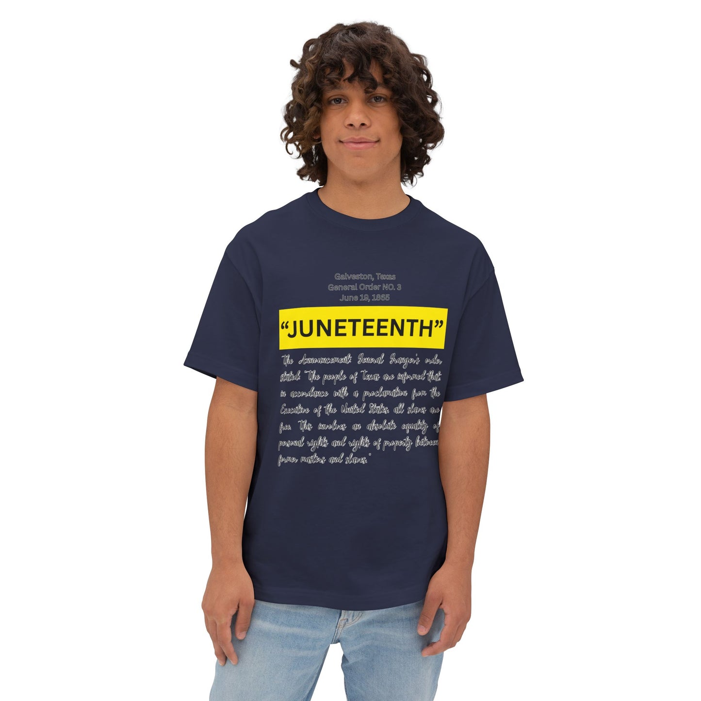 Juneteenth G O 3 Tee – Oversized Box Graphic T-Shirt