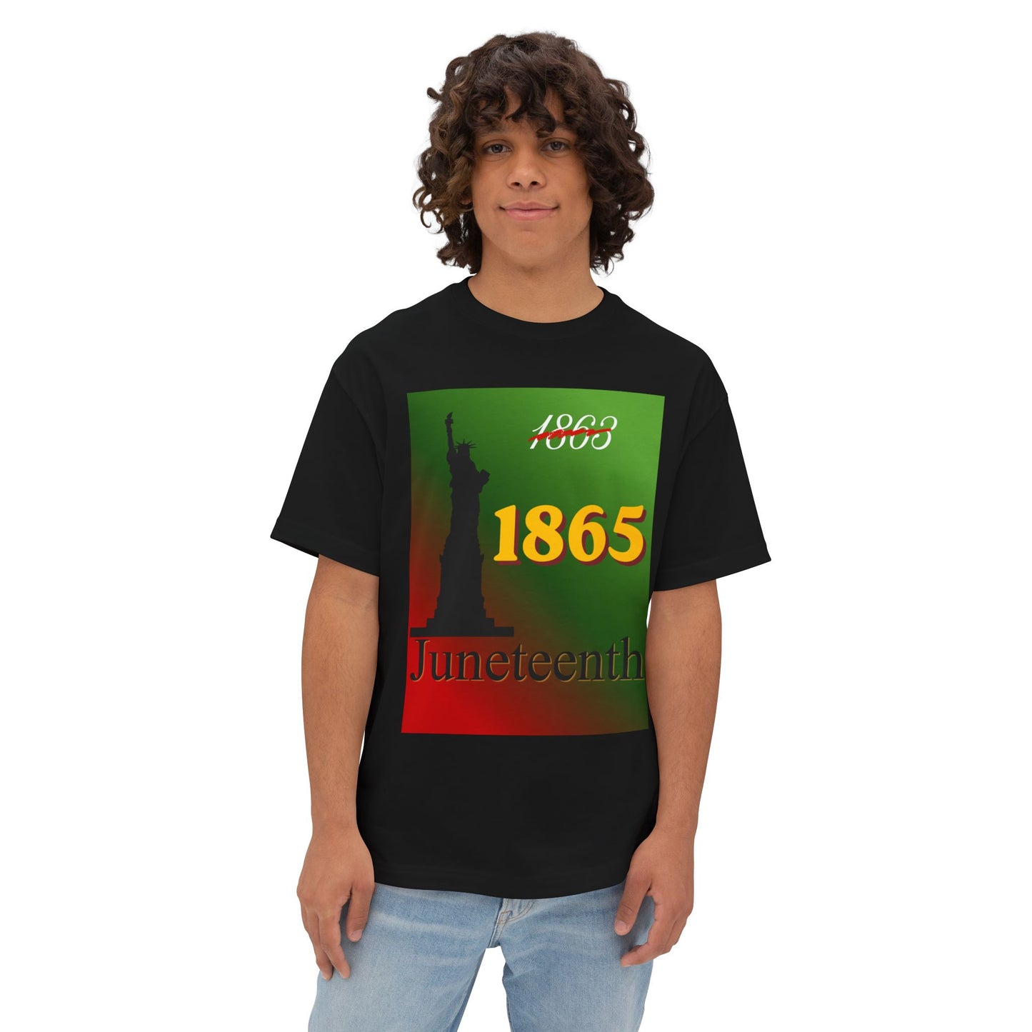 1863 1865 Liberty Juneteenth Tee – Oversized Box Graphic T-Shirt