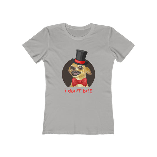 I Don't Bite - Women’s Boyfriend Fit Celebration T-Shirt