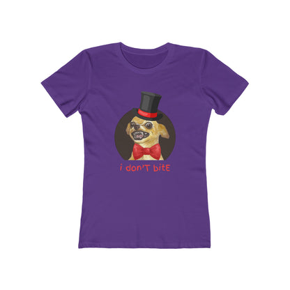 I Don't Bite - Women’s Boyfriend Fit Celebration T-Shirt