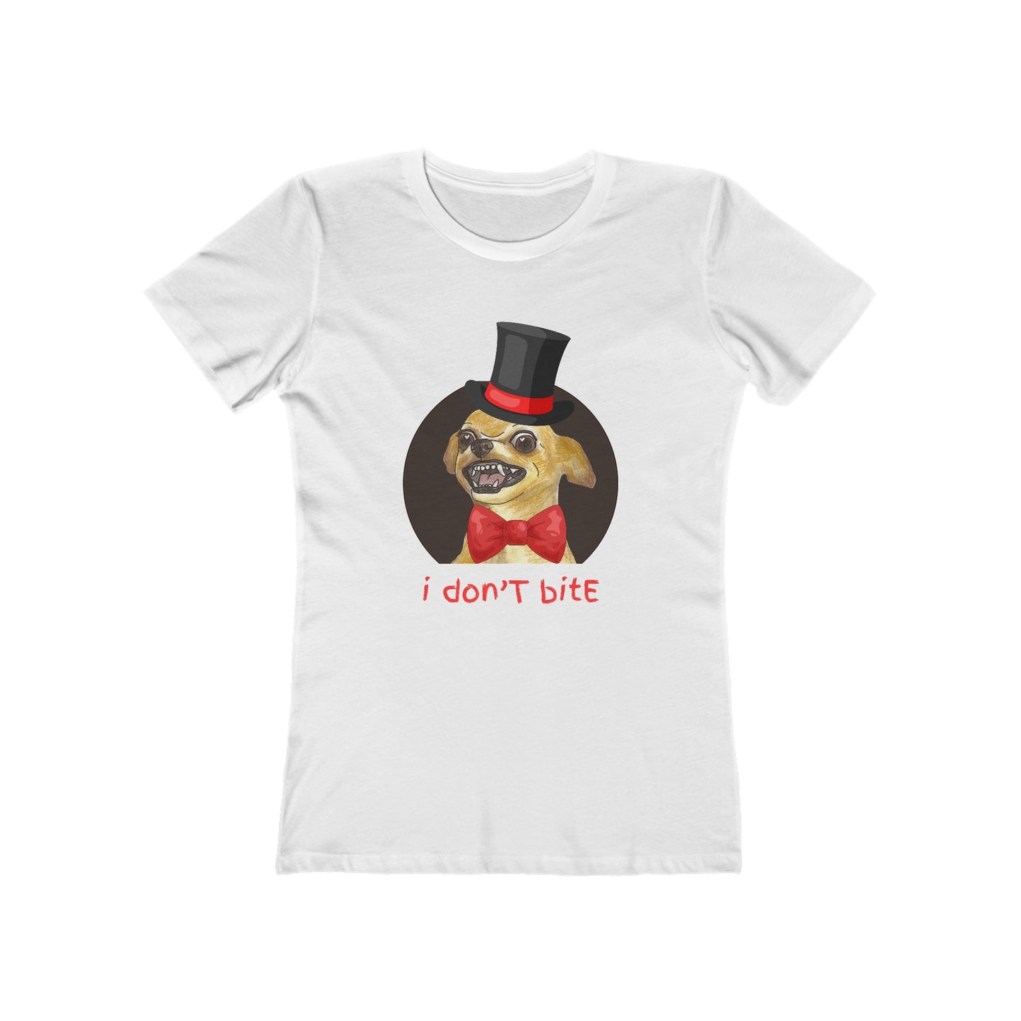 I Don't Bite - Women’s Boyfriend Fit Celebration T-Shirt
