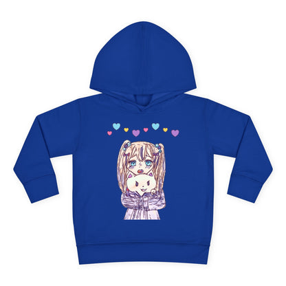 Cute Kawaii Heart Plushie Design Anime Girl - Toddler Hoodie RS3326