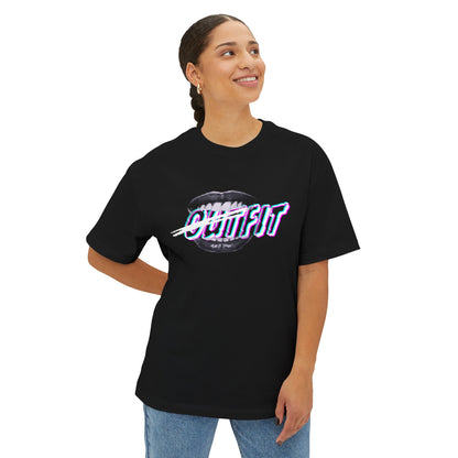 Mouth Fit Glitch Tee – Oversized Box Graphic T-Shirt