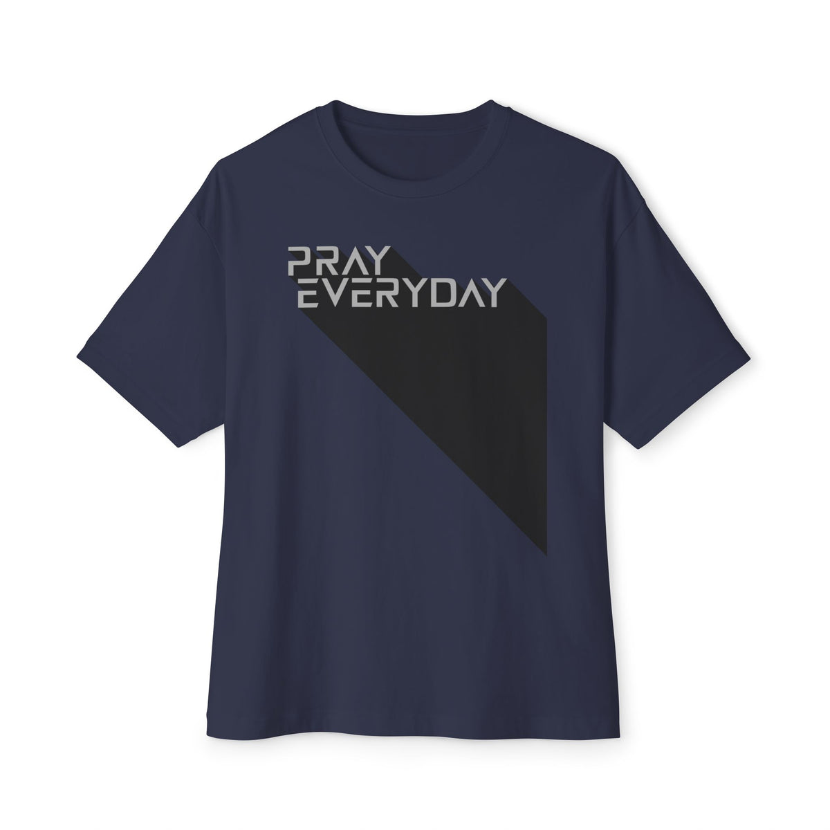 Pray Everyday – Oversized White Letter Box Graphic T-Shirt