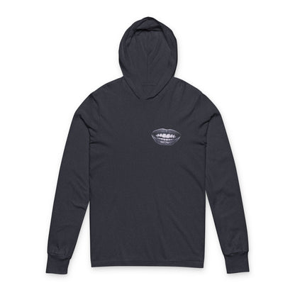 Pocket Mouth Glitch - Hooded Long Sleeve T-Shirt