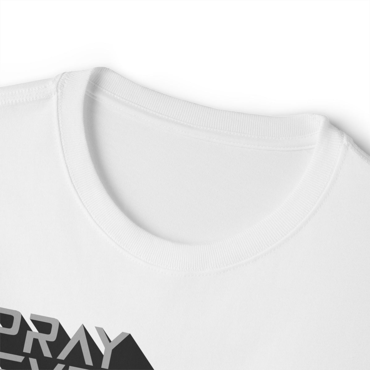 Pray Everyday – Oversized White Letter Box Graphic T-Shirt