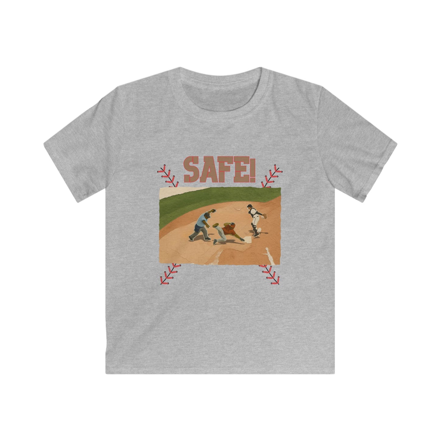Kids Baseball 'Safe!' Tee — Vintage Diamond Play Graphic