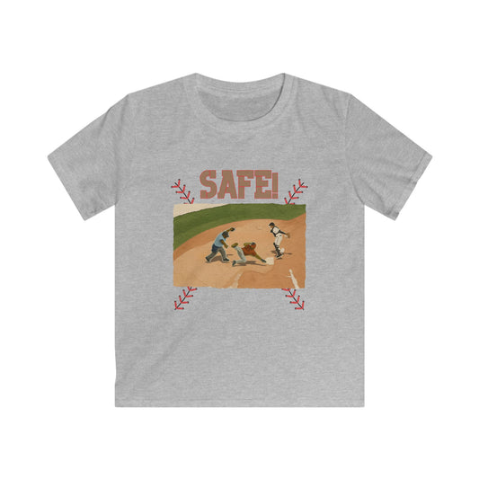 Kids Baseball 'Safe!' Tee — Vintage Diamond Play Graphic