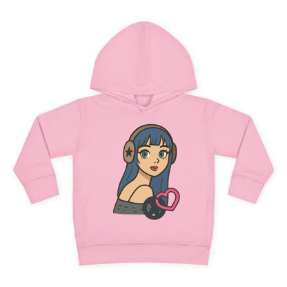 In Her Happy Wearing Headphones - Toddler Hoodie RS3326