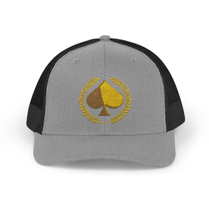 Unisex Gold Ace Snapback Trucker Cap - Embroidered