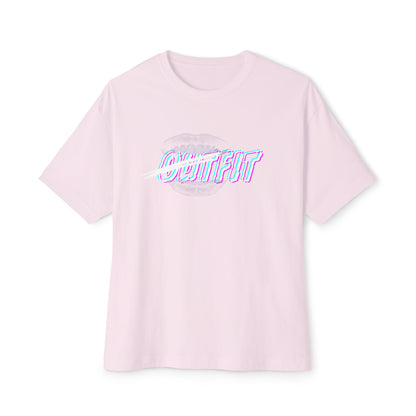 Mouth Fit Glitch Tee – Oversized Box Graphic T-Shirt