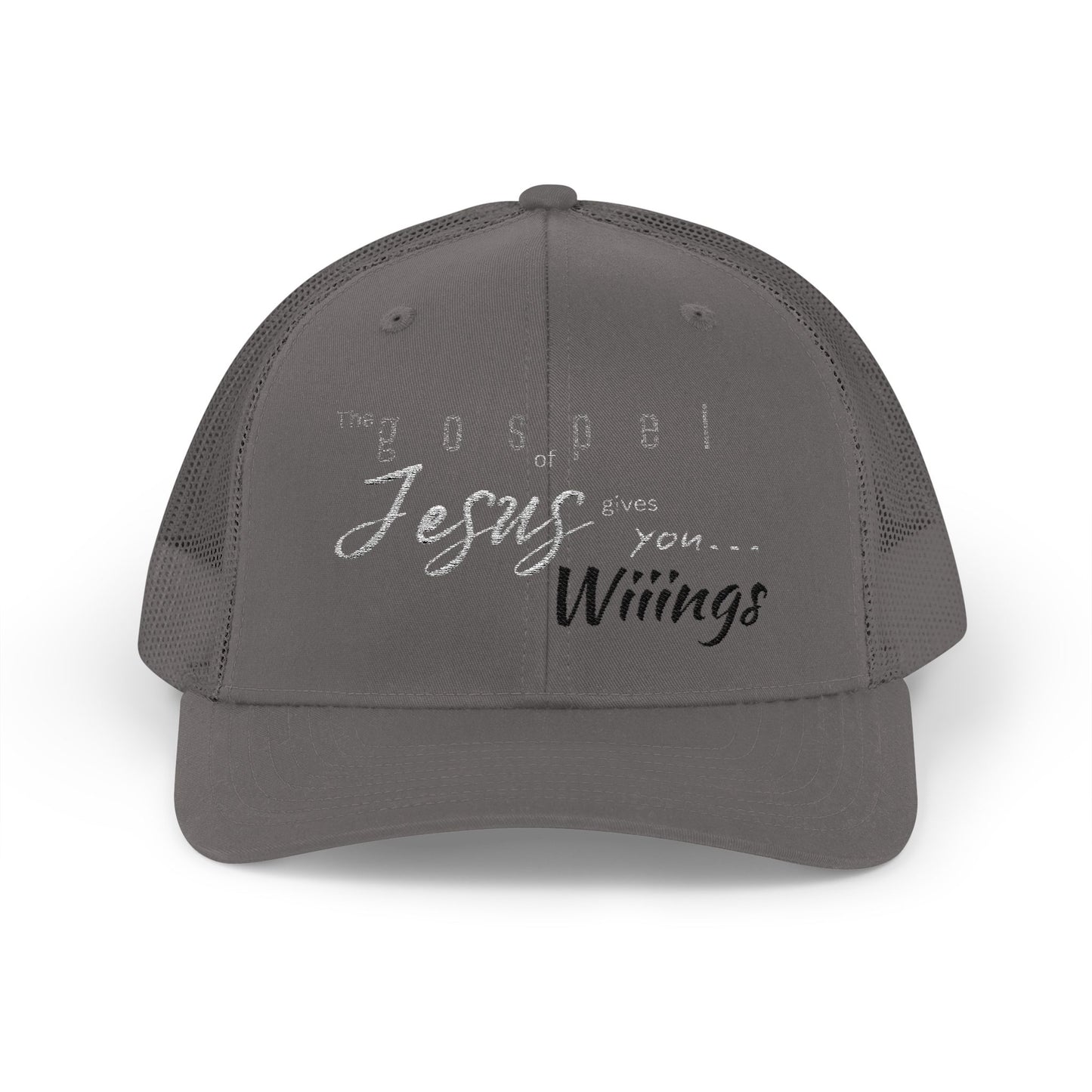 Unisex The Gospel of Jesus Gives... Snapback Trucker Cap - Embroidered
