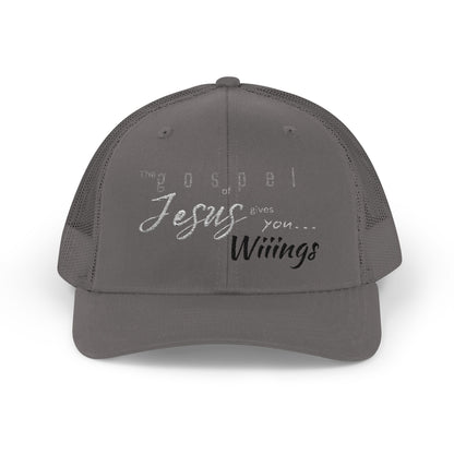 Unisex The Gospel of Jesus Gives... Snapback Trucker Cap - Embroidered