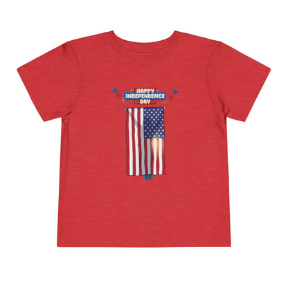 July 4th Flag Holder Tee - Toddler Graphic T-Shirt