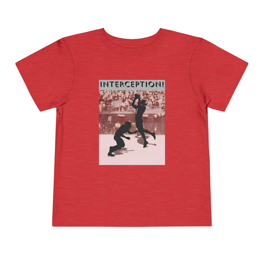 Football Interception Tee — Toddler Graphic T-Shirt