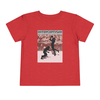 Football Interception Tee — Toddler Graphic T-Shirt