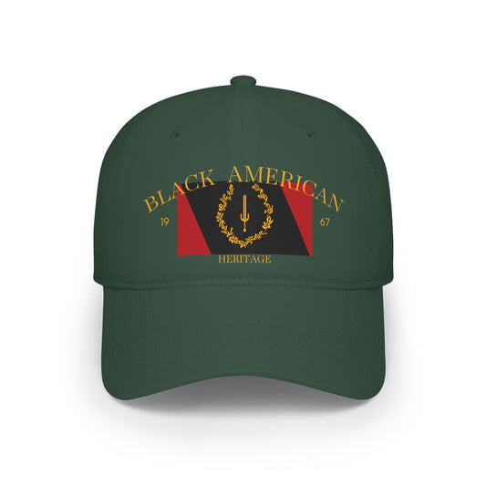 Black Heritage Flag Low-Profile Baseball Cap - Printed