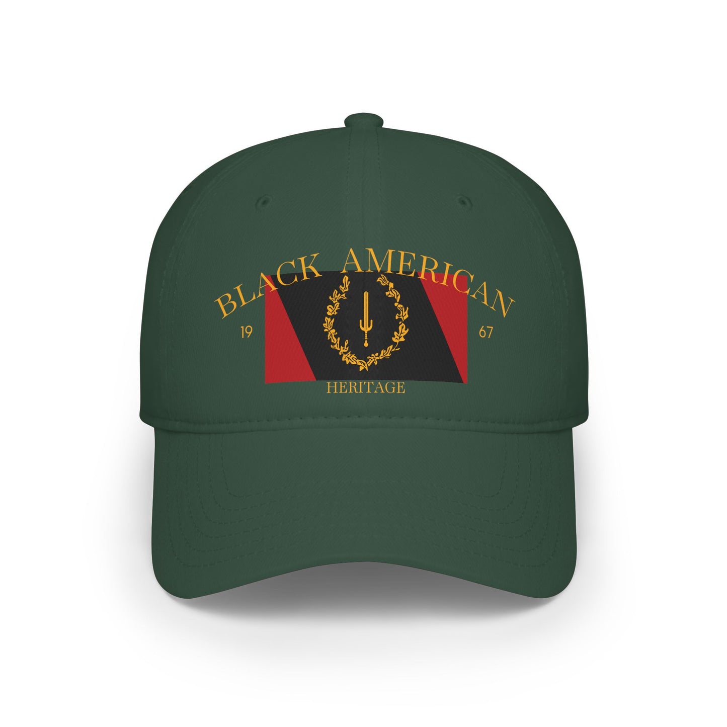 Black Heritage Flag Low-Profile Baseball Cap - Printed