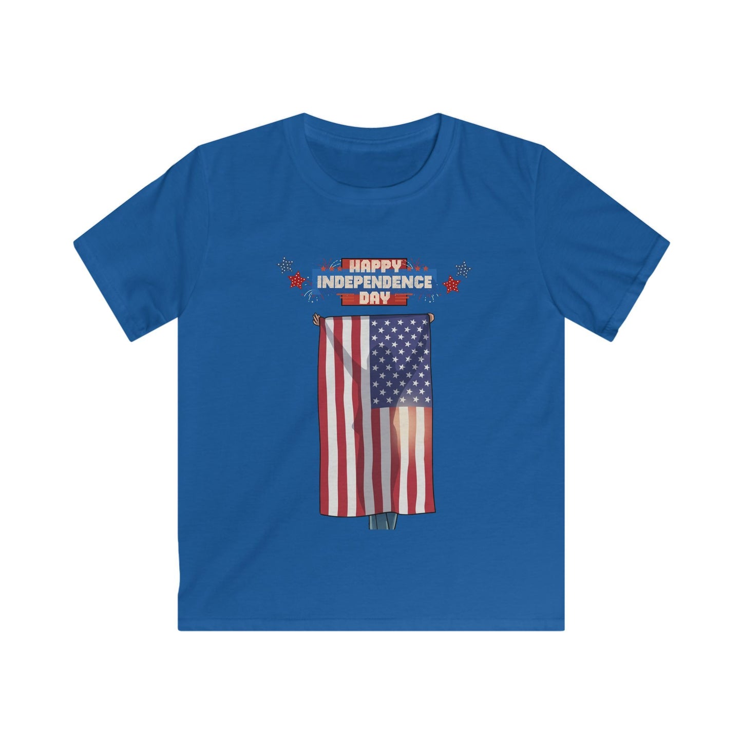 July 4th Flag Holder Tee - Youth T-Shirt