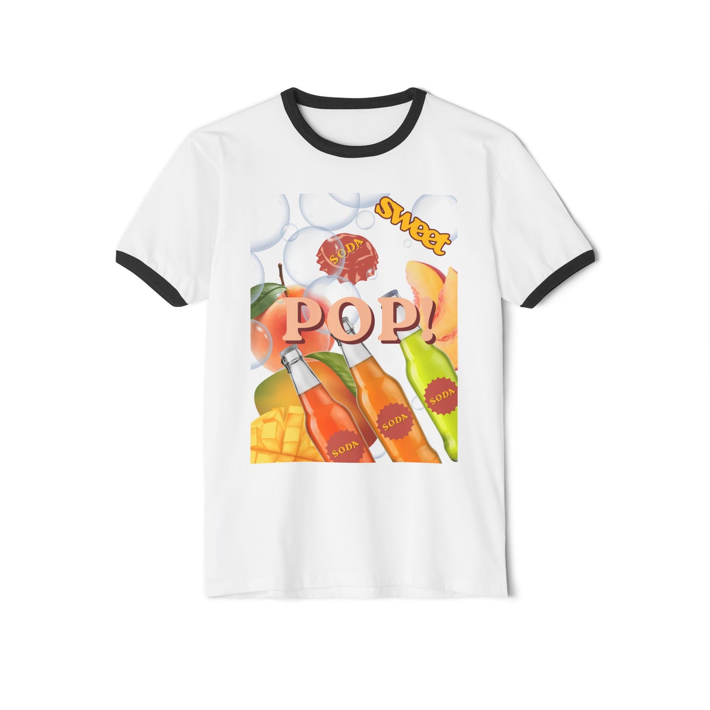 Pop Tee- Women's Graphic Ringer T-Shirt