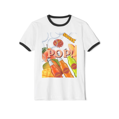 Pop Tee- Women's Graphic Ringer T-Shirt