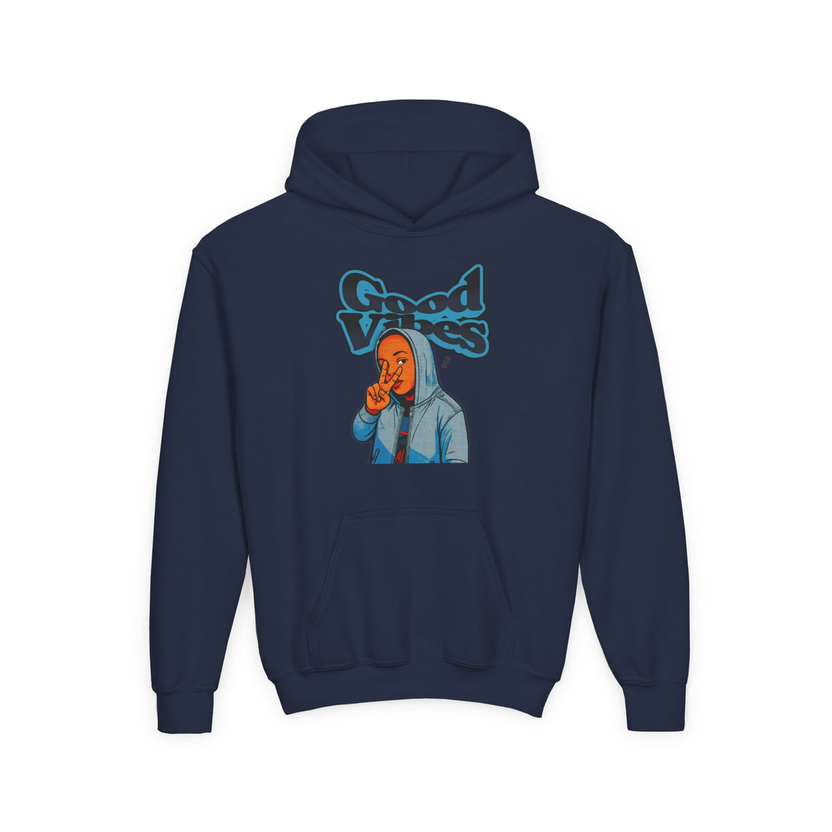 Peace Good Vibes - Kids/Youth Hoodie Gildan 18500B