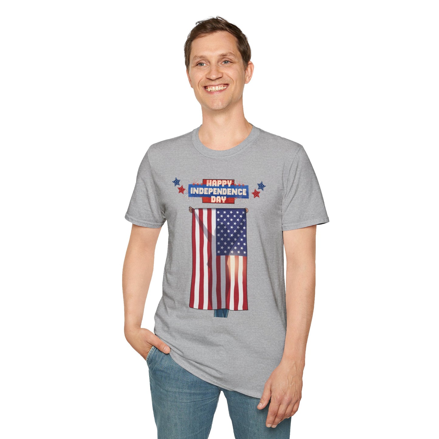 July 4th Flag Holder - Unisex T- Shirt