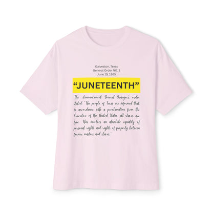 Juneteenth G O 3 Tee – Oversized Box Graphic T-Shirt
