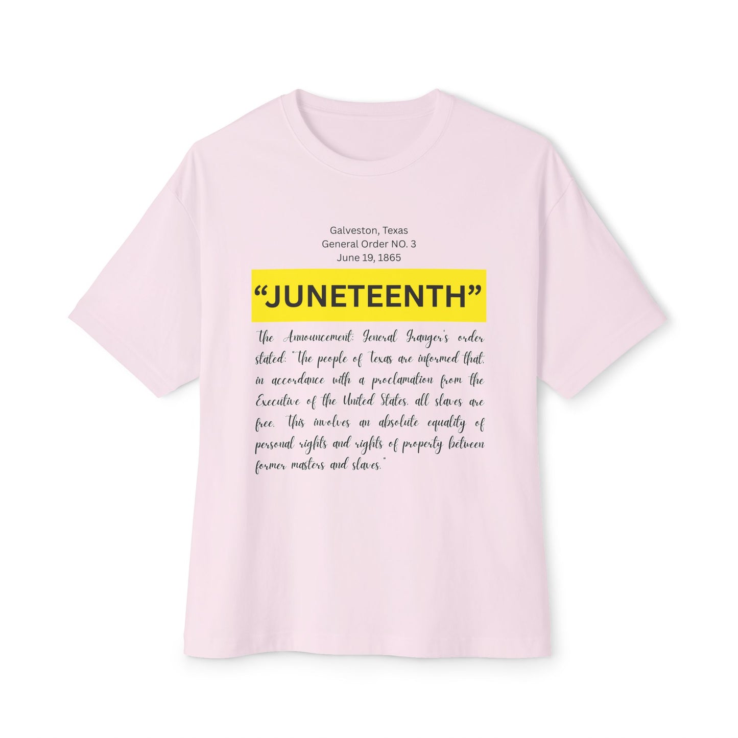 Juneteenth G O 3 Tee – Oversized Box Graphic T-Shirt