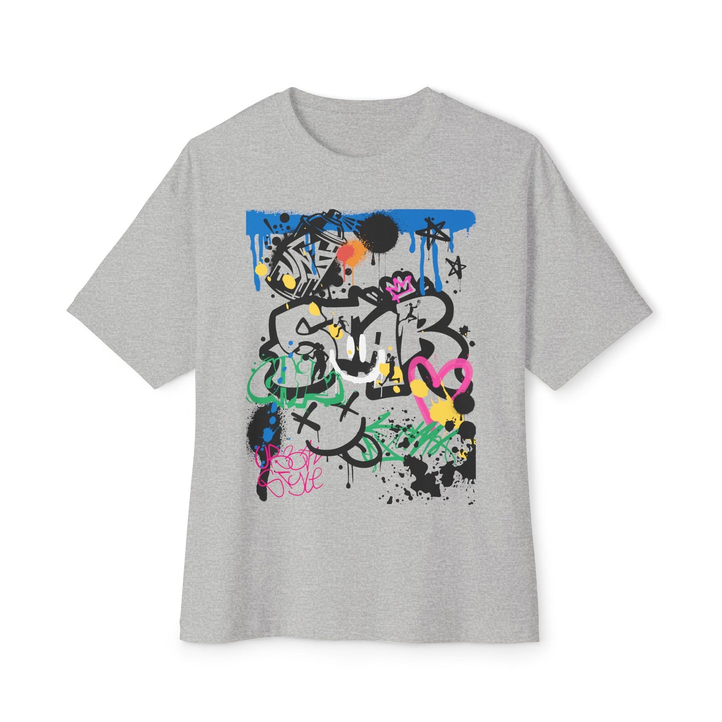 Graffiti Womens B Ball Tee – Oversized Box Graphic T-Shirt