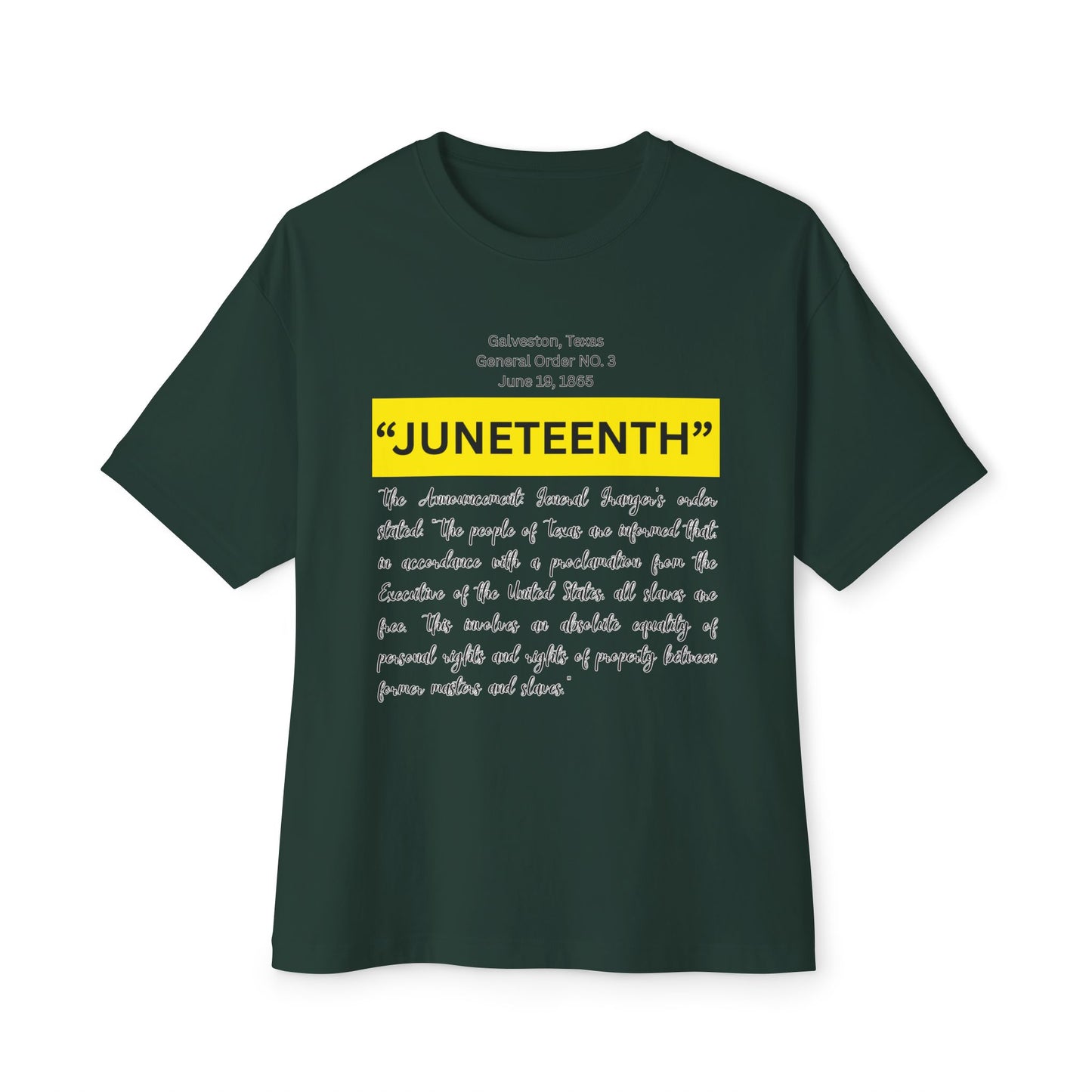 Juneteenth G O 3 Tee – Oversized Box Graphic T-Shirt