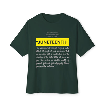 Juneteenth G O 3 Tee – Oversized Box Graphic T-Shirt