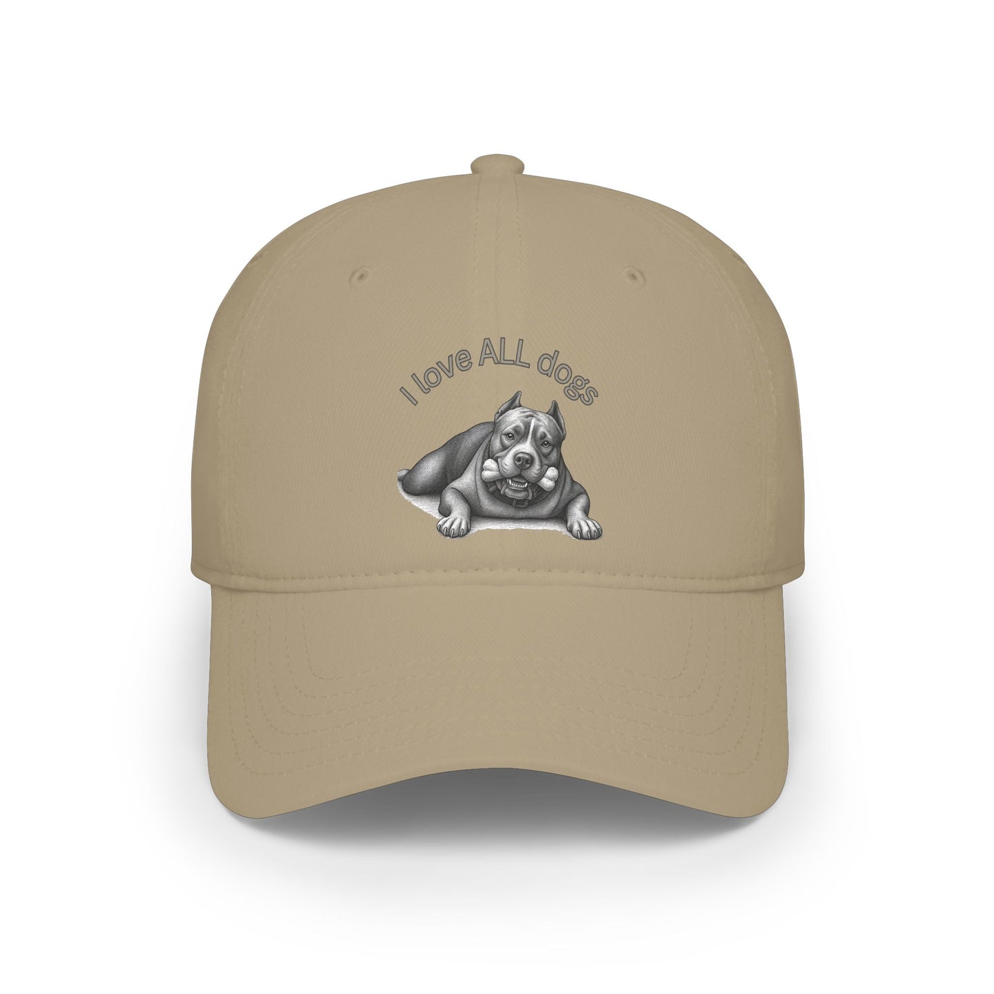 Unisex I love ALL Dogs Low-Profile Baseball Cap - Printed