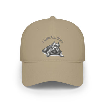 Unisex I love ALL Dogs Low-Profile Baseball Cap - Printed