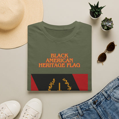 Black American Heritage Flag - Unisex T- Shirt