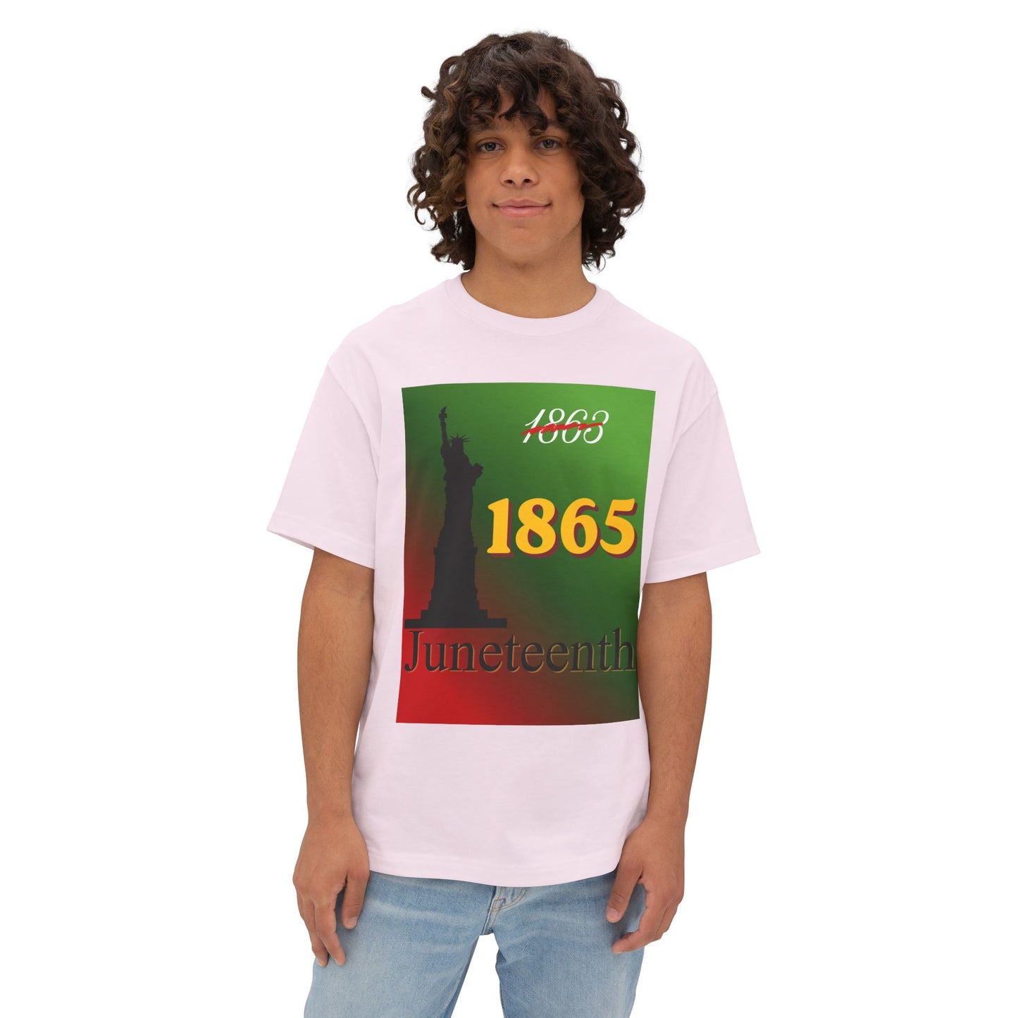 1863 1865 Liberty Juneteenth Tee – Oversized Box Graphic T-Shirt