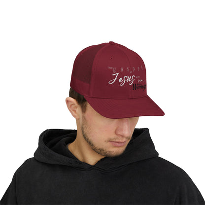 Unisex The Gospel of Jesus Gives... Snapback Trucker Cap - Embroidered