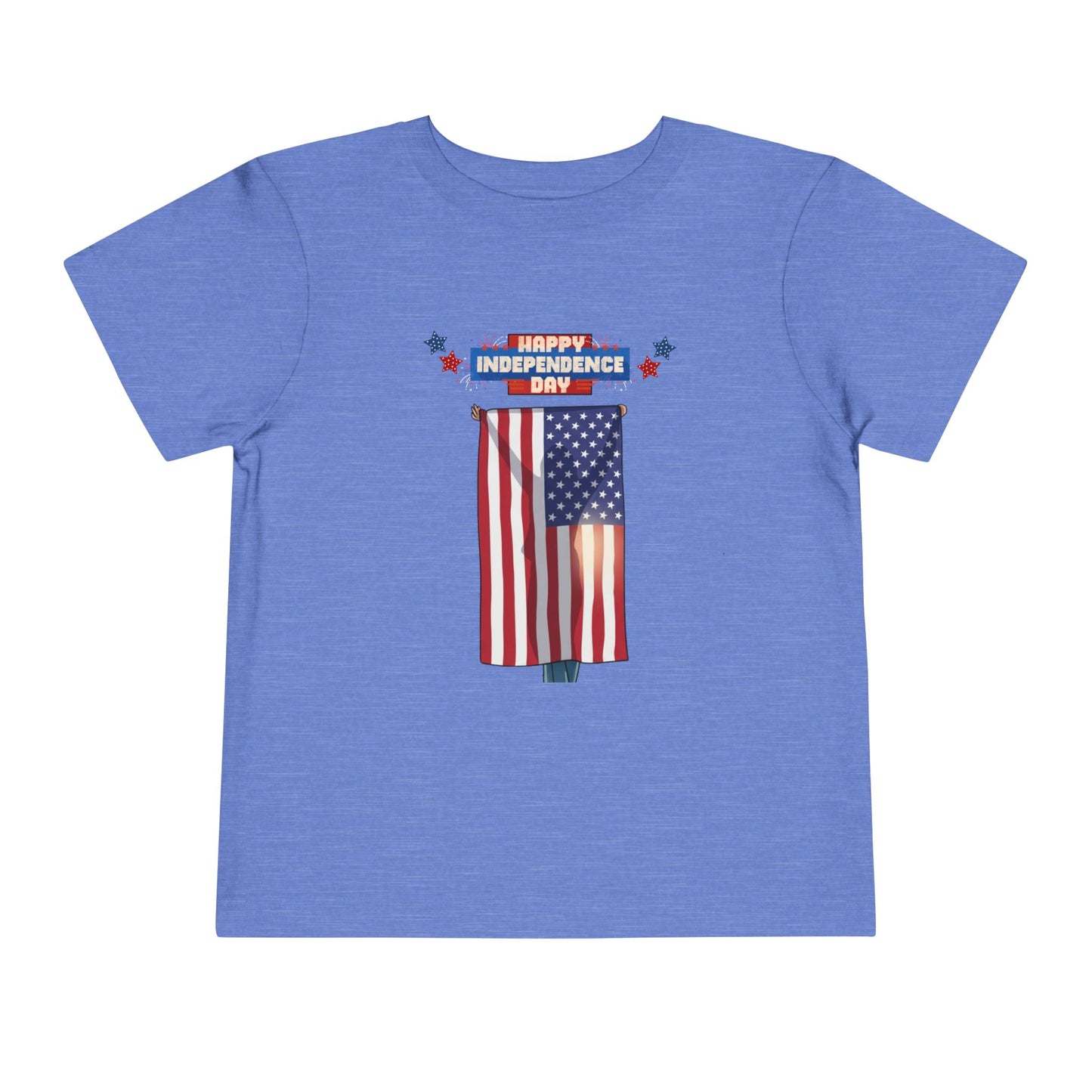 July 4th Flag Holder Tee - Toddler Graphic T-Shirt