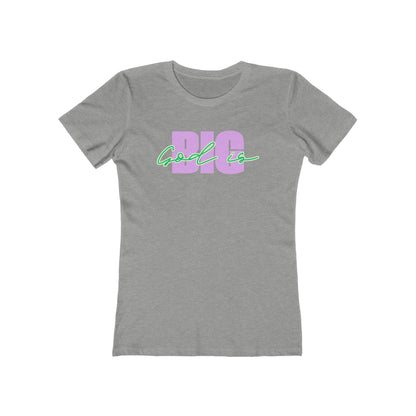 God is BIG (lavender&Green) Tee - Women’s Boyfriend Fit Celebration T-Shirt
