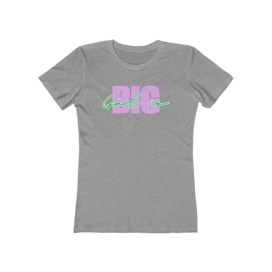 God is BIG (lavender&Green) Tee - Women’s Boyfriend Fit Celebration T-Shirt