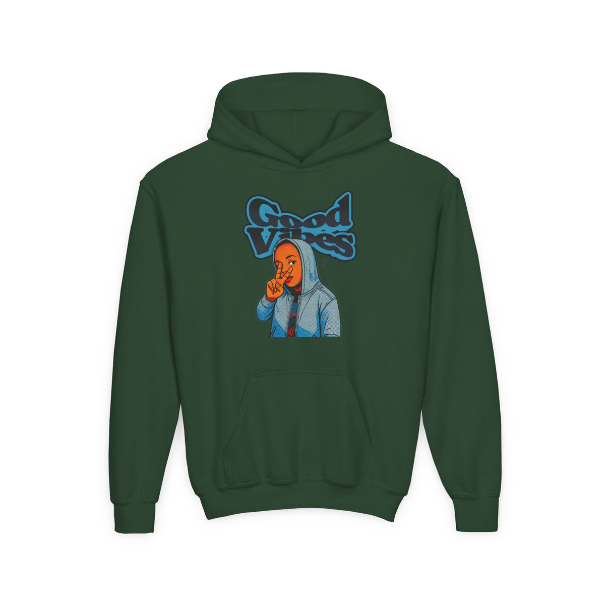 Peace Good Vibes - Kids/Youth Hoodie Gildan 18500B