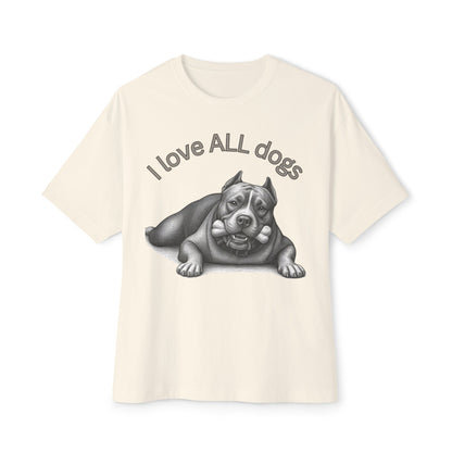 I Love All Dogs Tee – Oversized Box Graphic T-Shirt